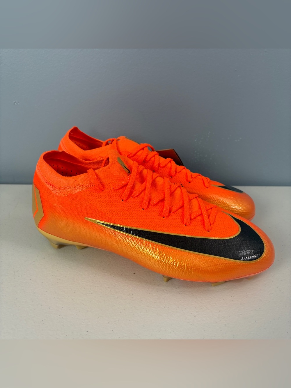 Nike JR Zoom Mercurial Vapor 16 PRO FG SE GS Deja Vu Orange IO1556-800 Size 6y